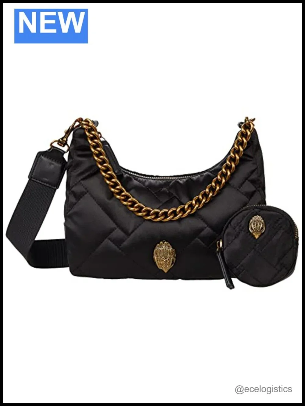 Cotton Recycled Multi Crossbody Sling Bag Zip Closure